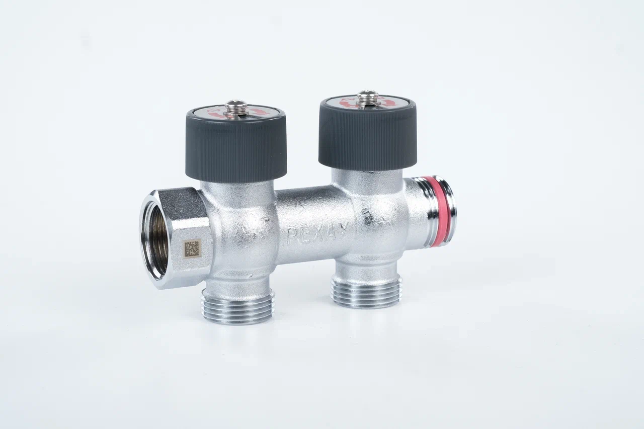 Распределительный коллектор РЕХАУ с плавной регулировкой G 3/4 2 отвода G 3/4 купить в Екатеринбурге