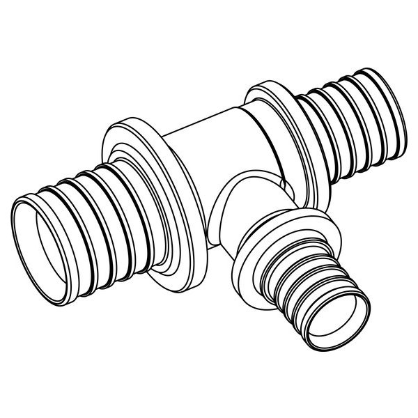 Тройник с уменьшенным боковым и торцевым проходами 50-32-40 RX+ купить в Екатеринбурге
