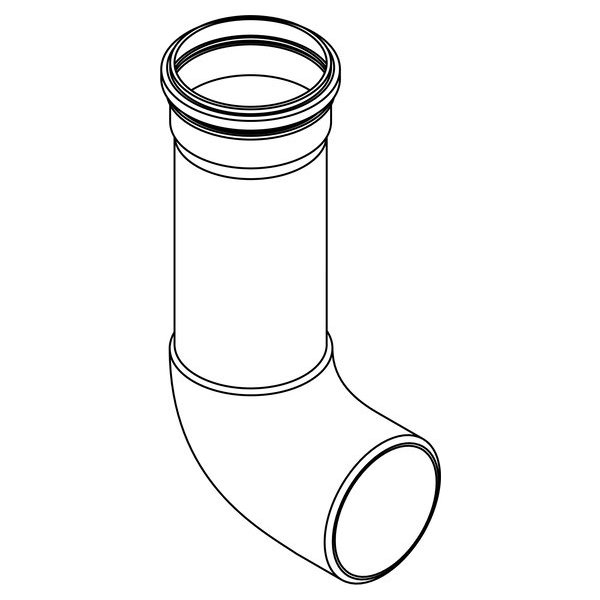 Отвод для упрощ. установки противоп.манжет под потолком Дн. 110 на 87° купить в Екатеринбурге
