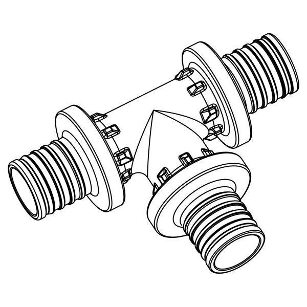 Тройник равнопроходный 32-32-32 PX купить в Екатеринбурге