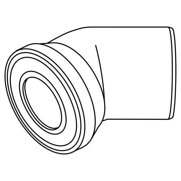 Отвод для присоед.выпуска унитаза 110/45° купить в Екатеринбурге