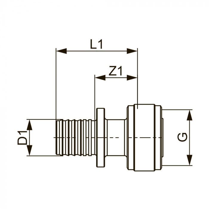 Быстросъемное соединение прямое, 16 х 1/2", бронза купить в Екатеринбурге