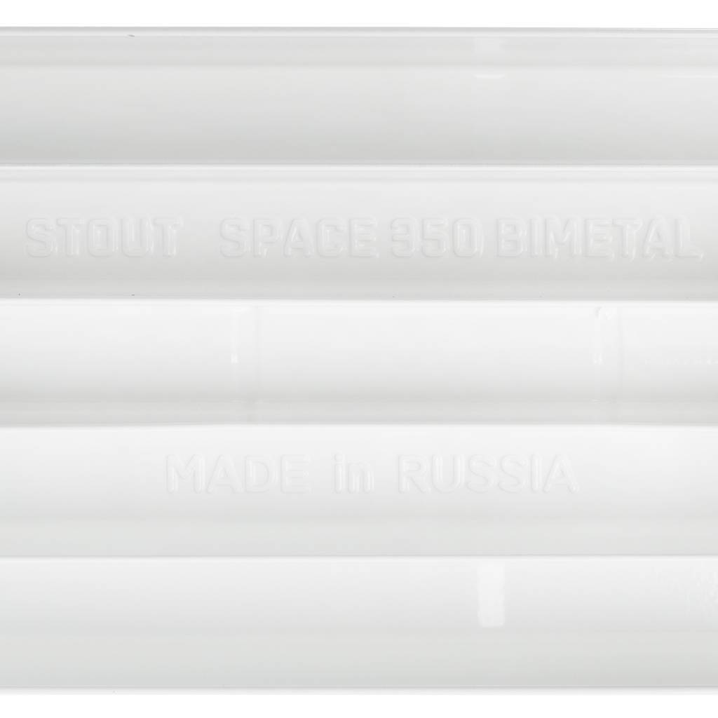 Радиатор биметаллический STOUT Space 350 - 4 секции, боковое подключение купить в Екатеринбурге