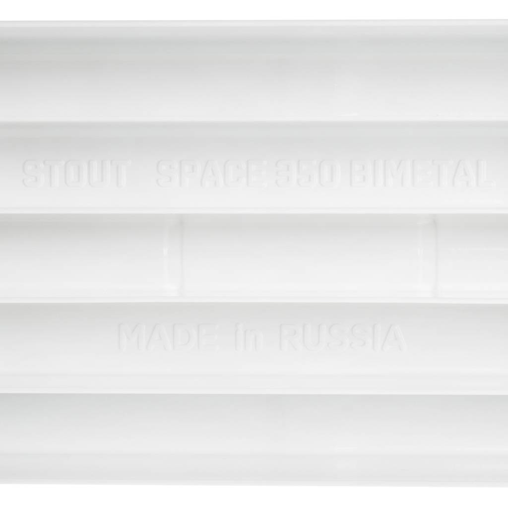 Радиатор биметаллический STOUT Space 350 - 6 секций, боковое подключение купить в Екатеринбурге