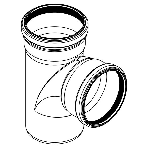 Тройник 110/90/87° купить в Екатеринбурге