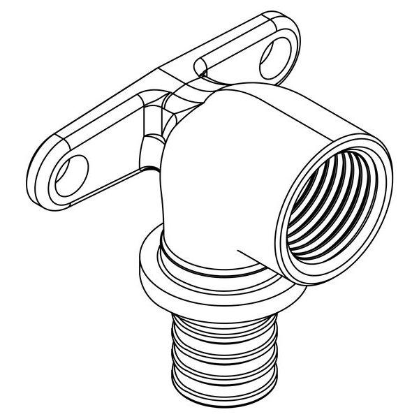 Угольник настенный с внутр. резьбой 20-Rp 3/4 RX+ купить в Екатеринбурге