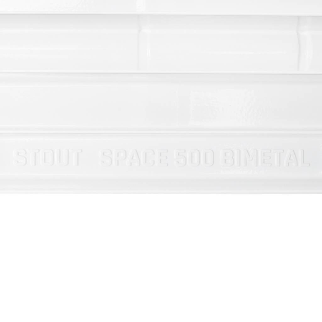 Радиатор биметаллический STOUT Space 500 - 8 секций, боковое подключение купить в Екатеринбурге
