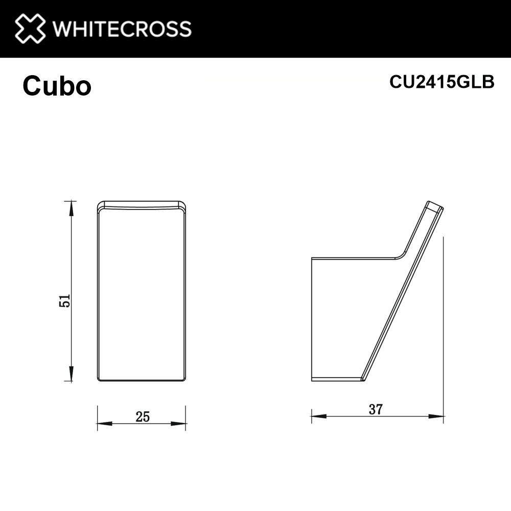 Крючок WHITECROSS Cubo (брашированное золото)