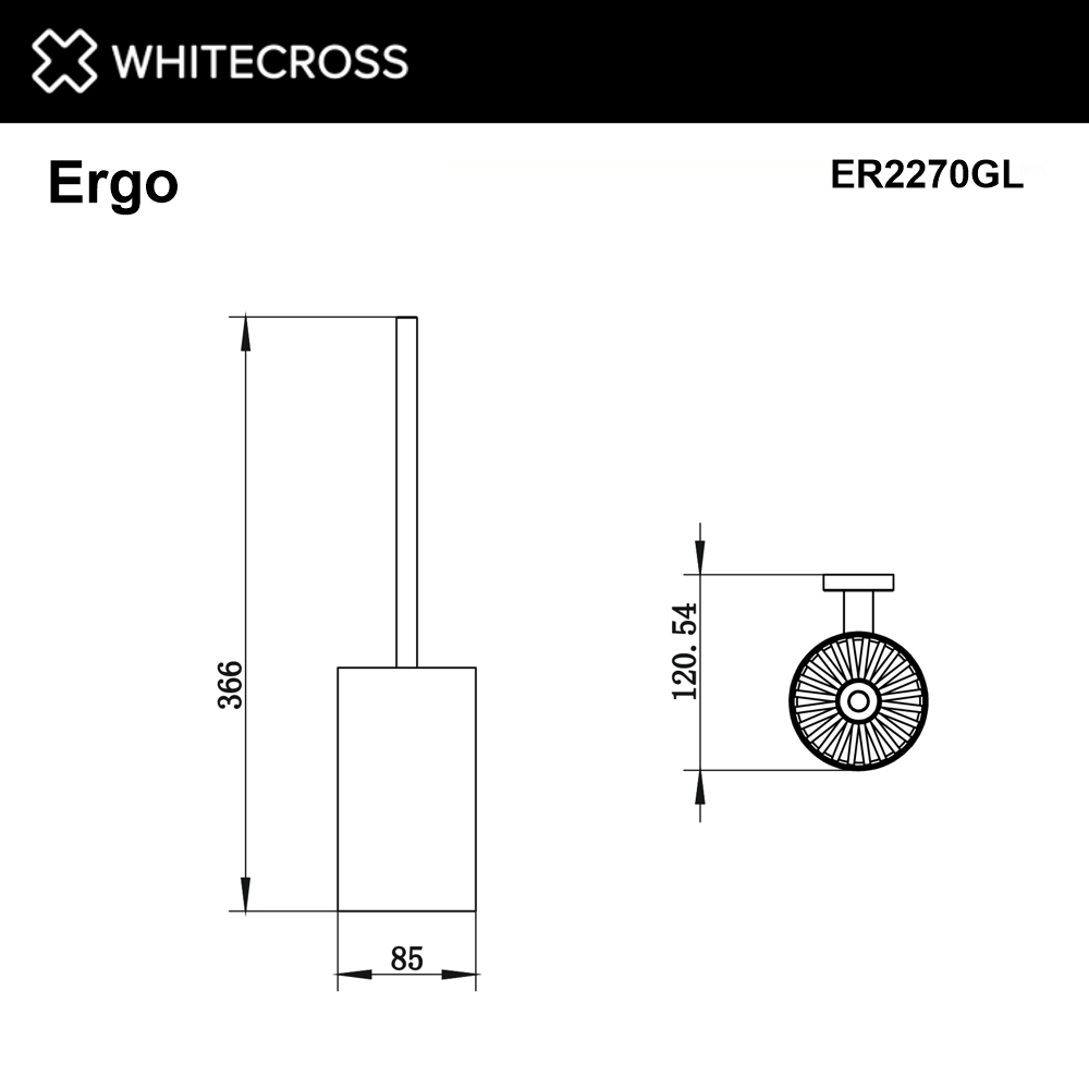 Ершик подвесной WHITECROSS Ergo (золото)