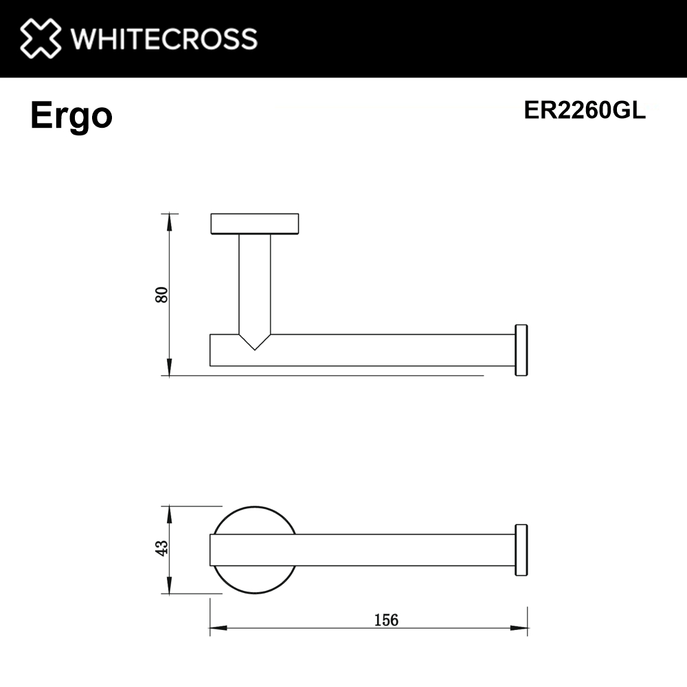Держатель туалетной бумаги WHITECROSS Ergo (золото)