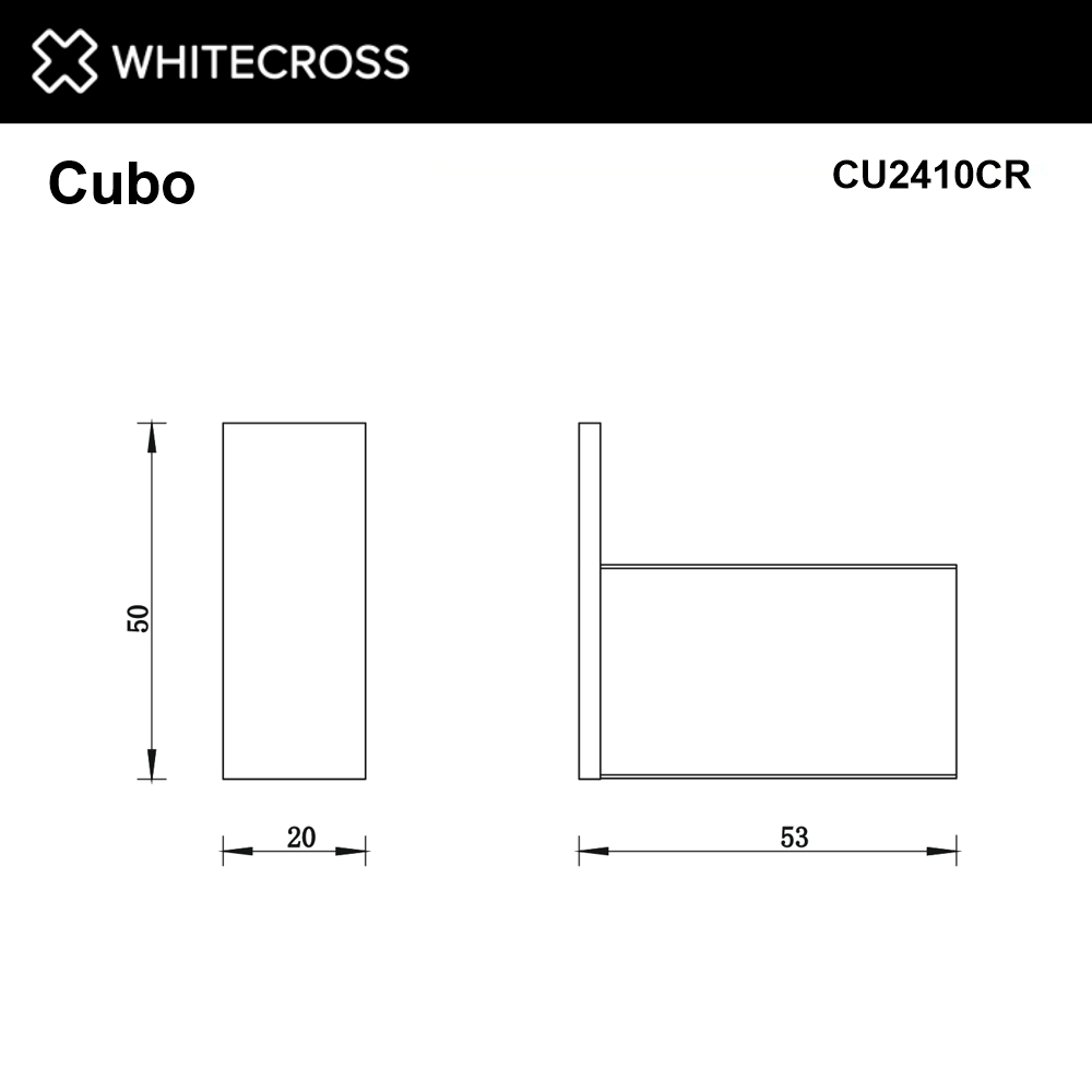 Крючок WHITECROSS Cubo (хром)