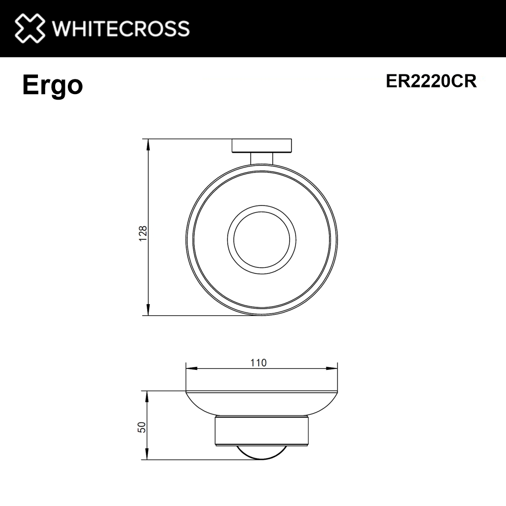 Мыльница подвесная WHITECROSS Ergo (хром)