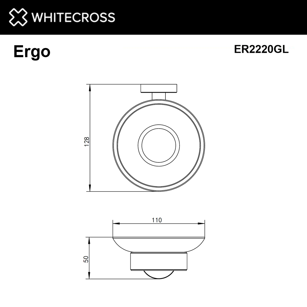 Мыльница подвесная WHITECROSS Ergo (золото)