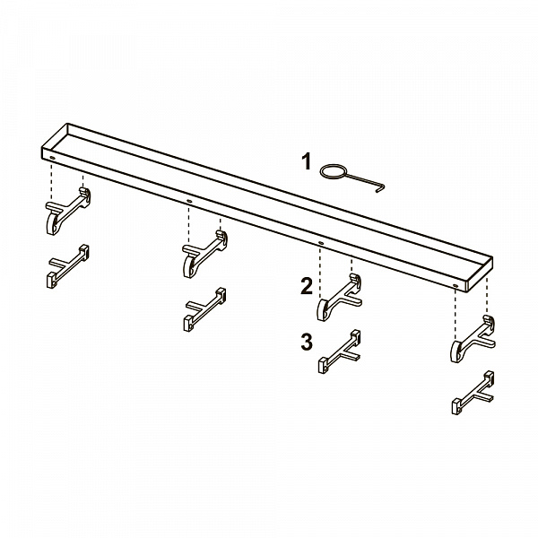 Опора основы для плитки, панели steel, нержавеющая сталь (1 шт.) (до августа 2007)