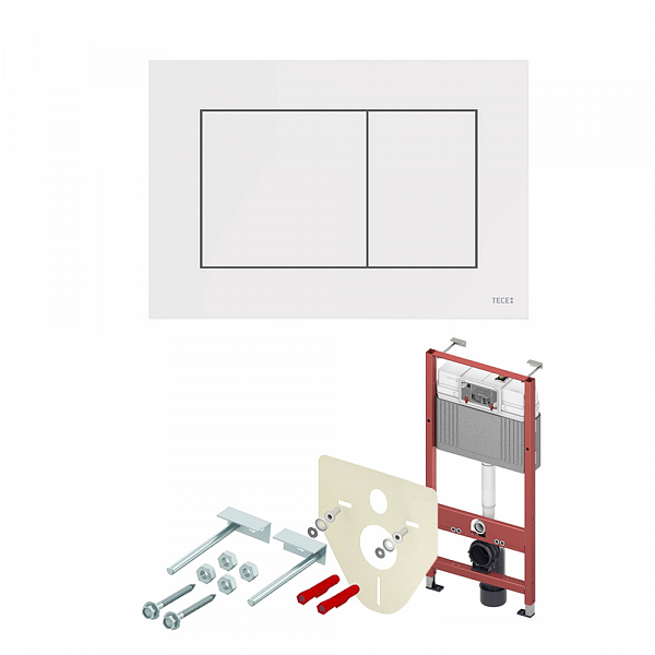 Комплект TECEbase 2.0 для установки подвесного унитаза с панелью смыва TECEnow белая матовая