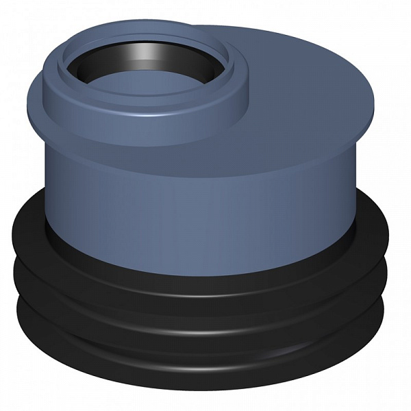 Переходной патрубок канализационный "трубный конец-раструб" POLO-KAL NG, 110/90