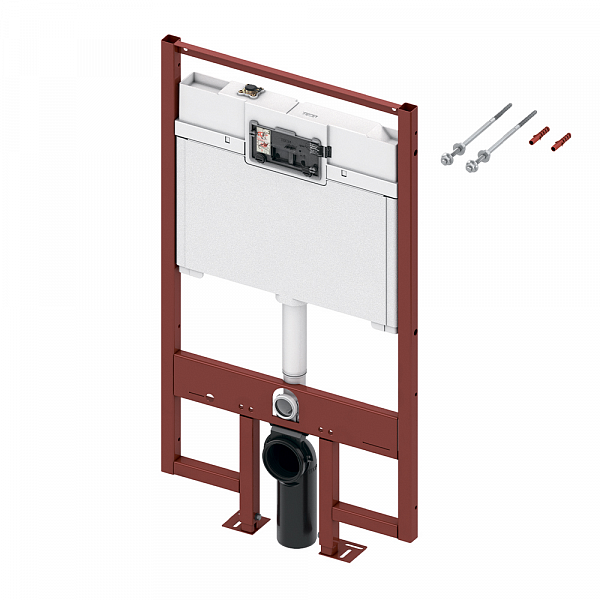 Застенный модуль (инсталляция) TECEconstruct со смывным бачком толщиной 8 см высота 1200 мм